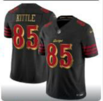 Men San Francisco 49ers #85 Kittle black Nike Limited NFL 2025 Jersey001